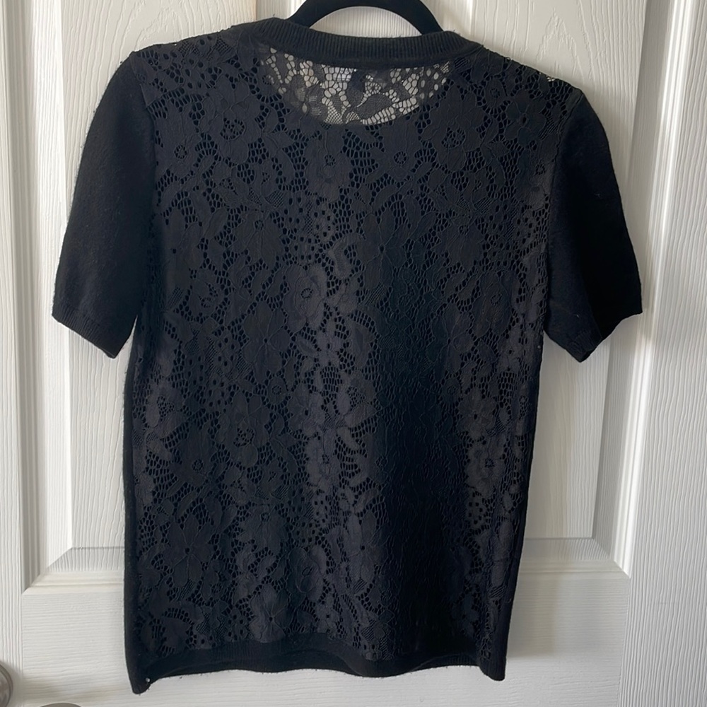 Saks Fifth Avenue Short Sleeve Sweater part cashmere